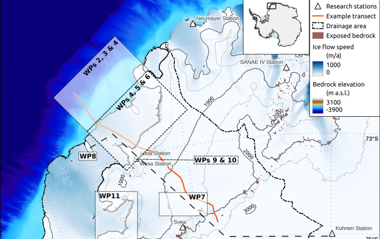 Map of the Riiser-Larsen Ice Shelf